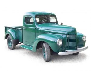 Antique Green Truck.